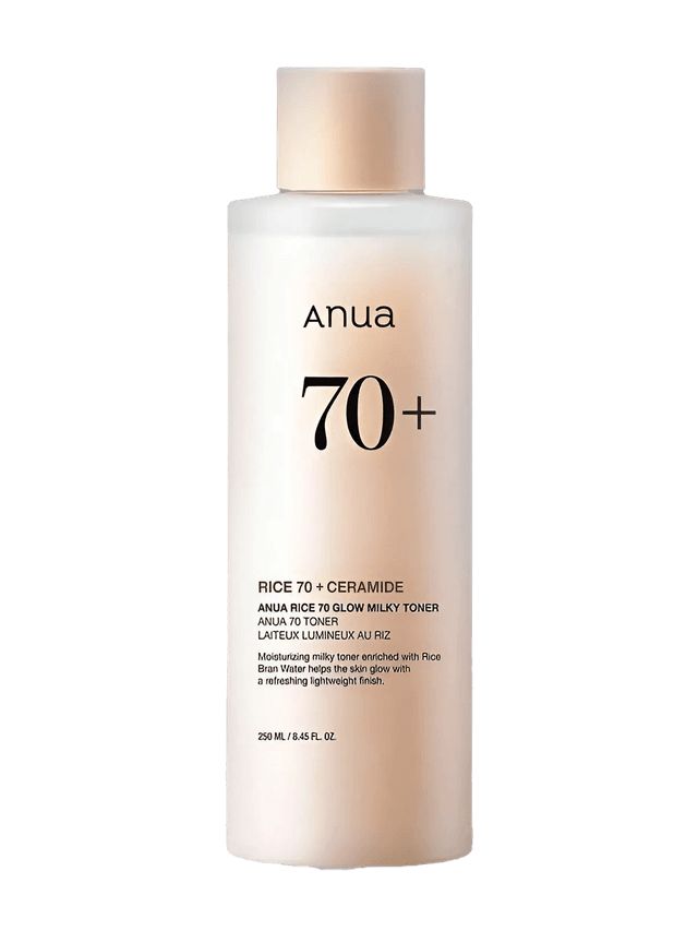 Anua – Tónico Iluminador de Arroz 70% (Glow Milky Toner), 150 ml