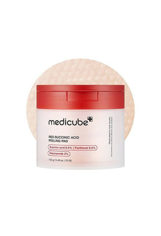 Medicube – Discos Exfoliantes Red con Ácido Succínico – 155 g (70 unidades)